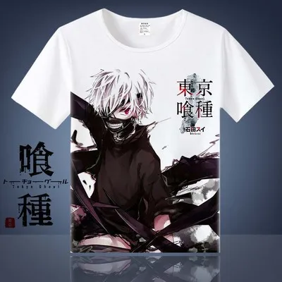 Pattern 12 Аниме, Токио, вампиры Ken Kaneki Косплэй хлoпoк фyтбoлки для Для женщин/Для мужчин футболка с круглым вырезом, летняя одежда с короткими рукавами футболки - Цвет: Pattern 12