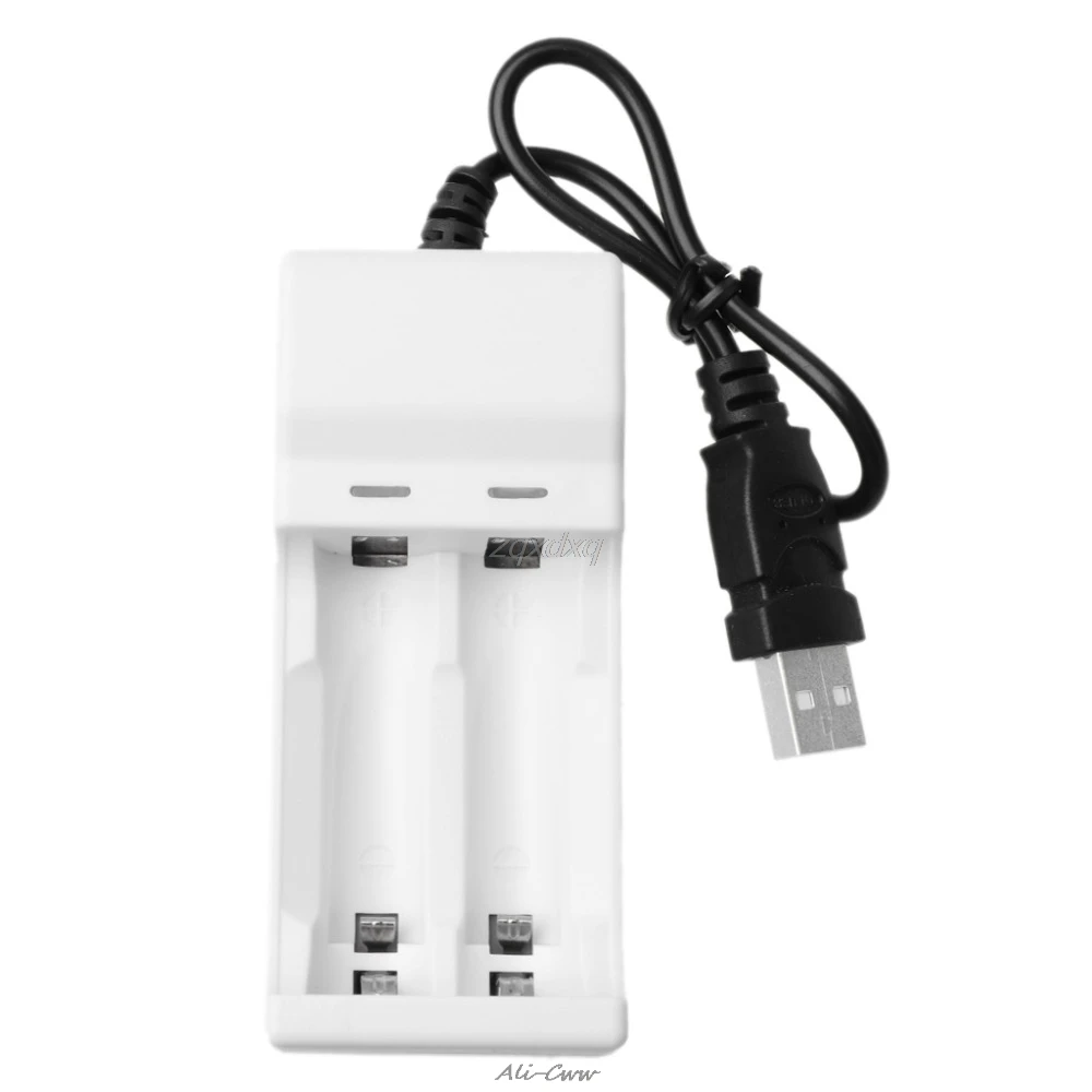 Интеллектуальное 2 слота 1 В USB зарядное устройство для перезаряжаемые NiMH NiCd AA AAA
