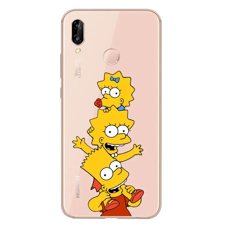 Los Simpson suave de TPU caso для huawei P8L P20L P20LITE P30 mate 8 10 mate 20Por RS