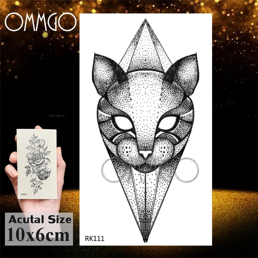 Временные тату наклейки OMMGO с имитацией леопарда тигра кота Детские галактикой