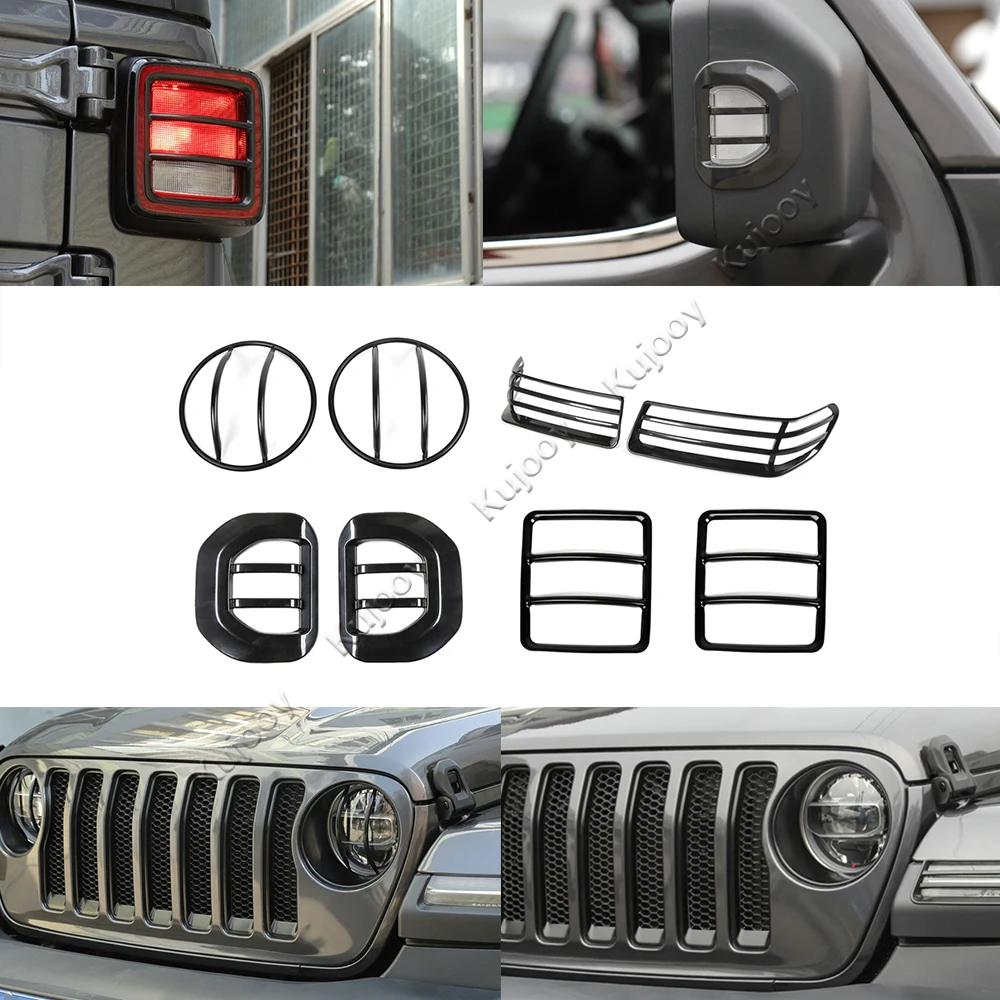 Для Jeep Wrangler JL 2018 + крышка для фар и бровей указатель поворота бокового