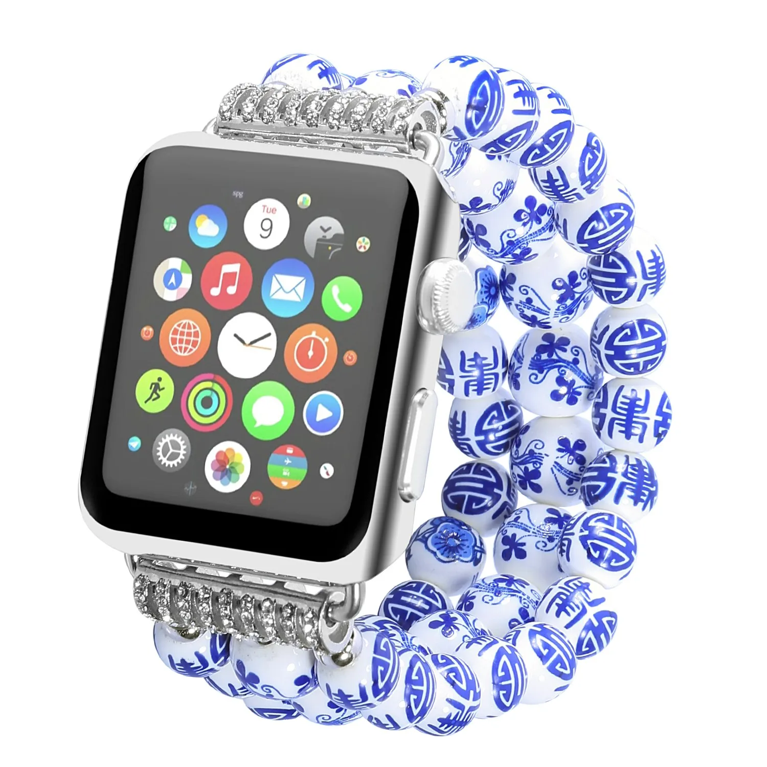 Женский цветочный ремешок ручной работы для Apple Watch Series 1 2 3 Band 42 мм 38 наручных