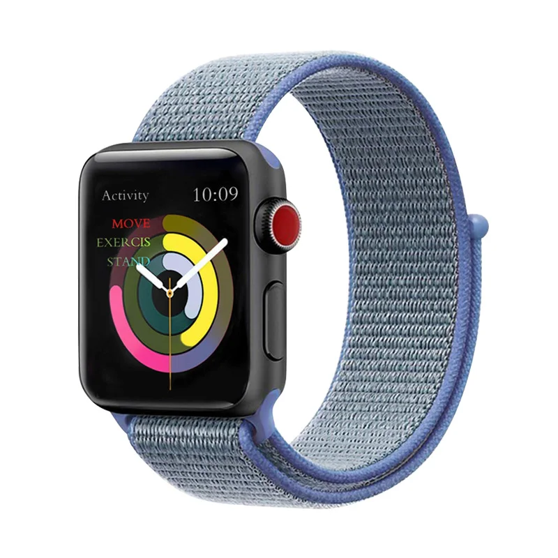 Tahoe blue Summit Белый спортивный ремешок-петля нейлоновый ремешок для Apple Watch 4 40 мм 44 мм браслеты тканевый браслет 38 мм 42 мм для Iwatch 1 - Band Color: Tahoe blue