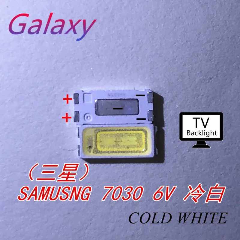 500/lot FOR repair Samsung tcl LCD TV LED backlight Article lamp SMD LEDs 7030 6V Cold white light emitting diode | Лампы и освещение