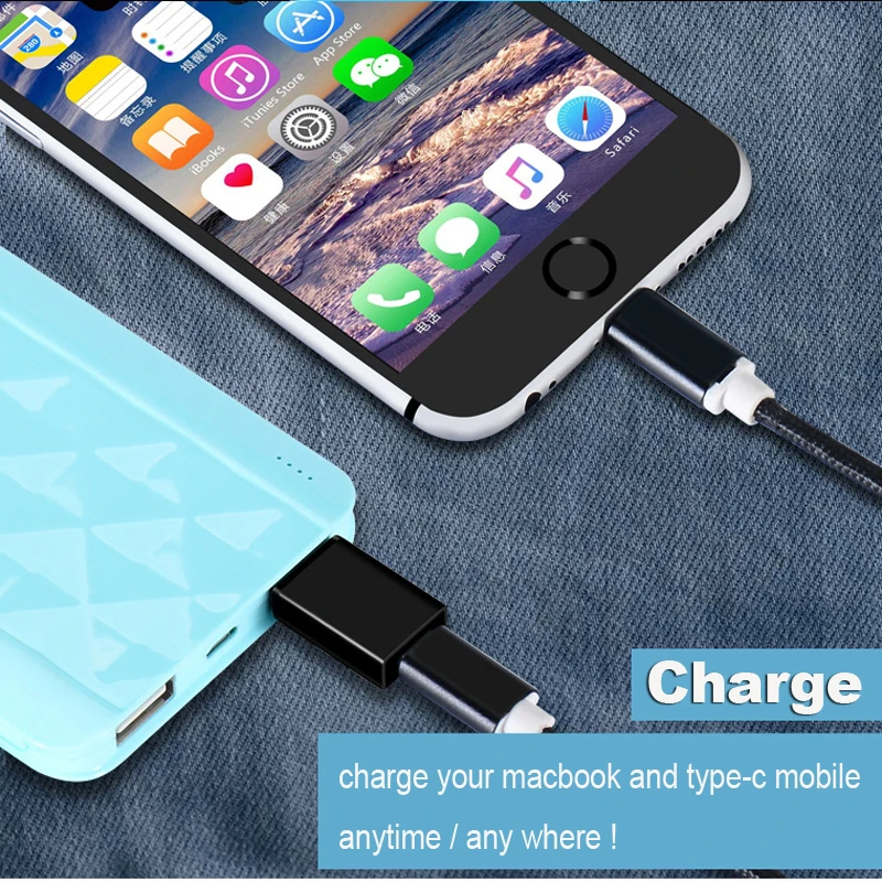 USB Type C OTG адаптер папа к Женский конвертер для Macbook Nexus 5X 6P Oneplus 2 3 PC Зарядка