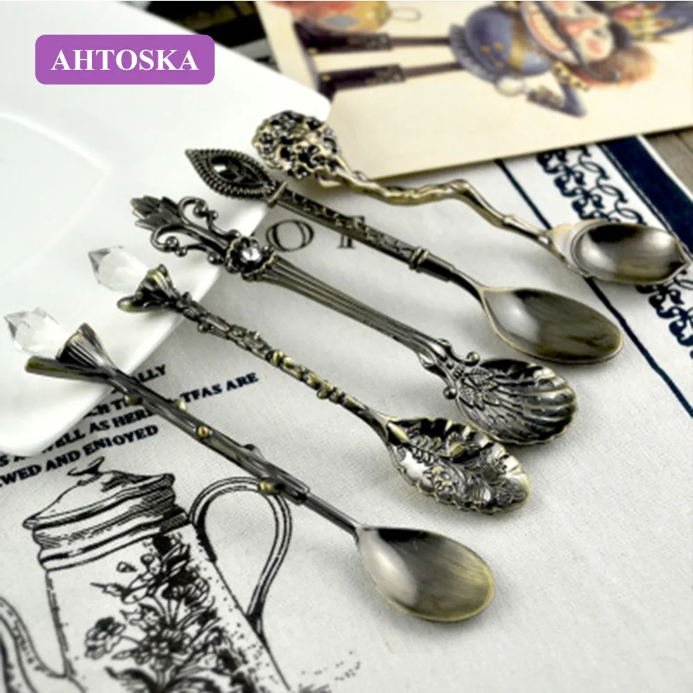 5 шт./6 шт./компл. винтажная вилка ложка для кофе и десертов|mini fork|vintage forksfork set |