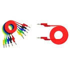 Двухсторонний Штекерный разъем, Высоковольтный силиконовый провод, мультиметр, испытательный кабель, свинцовый шнур, Банановый штекер, Штабелируемый, 4 мм, 5 шт.