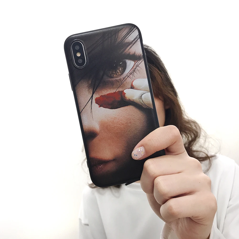 Alita боевой Ангел глаз Мягкий ТПУ силиконовый чехол для телефона iPhone X XS MAX 6 6S 7 7plus 8
