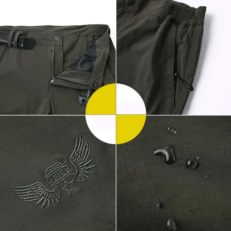 Мужские быстросохнущие брюки для активного отдыха Походов Кемпинга альпинизма