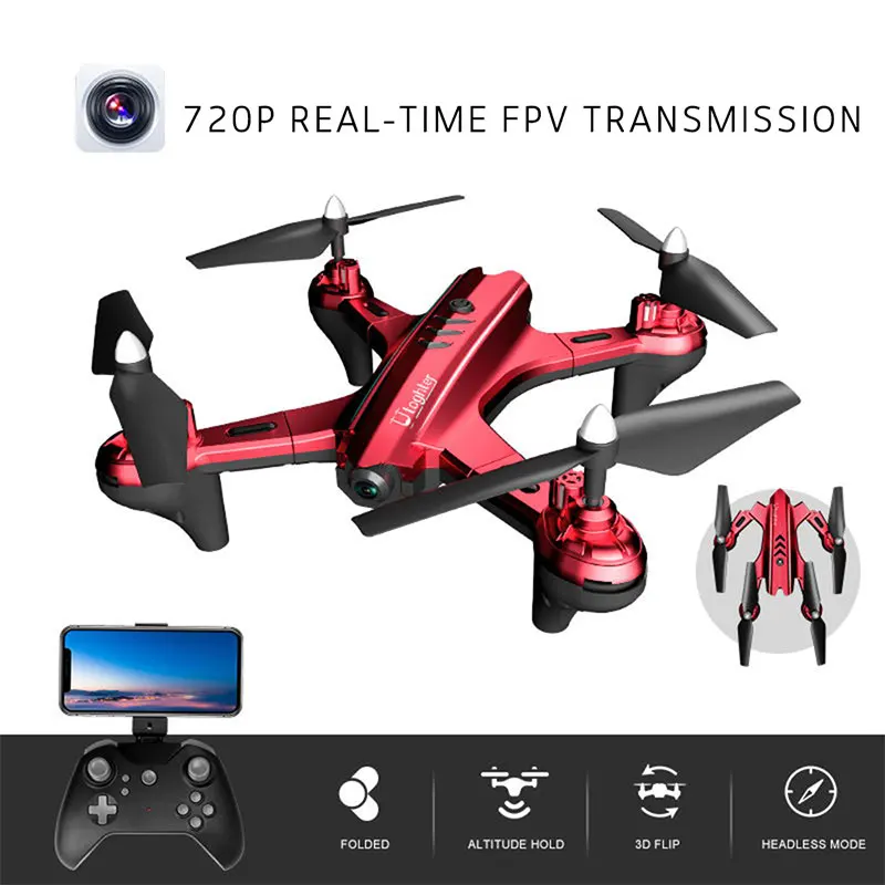 Модный крутой складной Дрон WIFI FPV 640 P/720 P HD камера стабильный карданный Безголовый