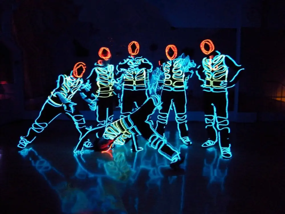 EL cold light fluorescence dance show light-emitting stage performance clothing Flash creative play | Тематическая одежда и