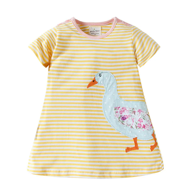 Jumping beans top brand Girls dress new cotton children girl clothes with printed fashion kids princess dresses for summer wear | Детская