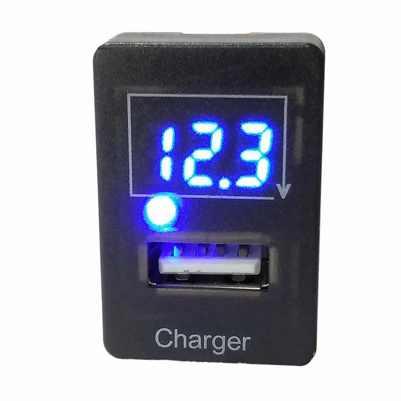 

Автомобильное USB зарядное устройство для M/azda 2,1 A Выходной адаптер 12В с вольтметром подходит