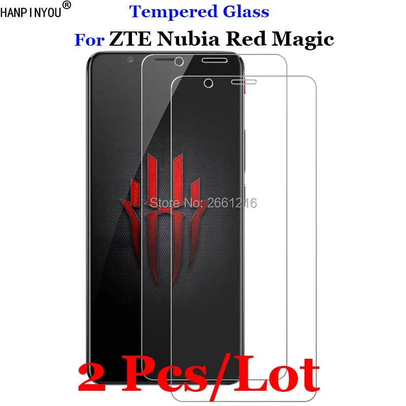 

2Pcs For ZTE Nubia Red Magic Tempered Glass 9H 2.5D Premium Screen Protector Film For ZTE Nubia Red Magic Game Mobile Phone 6.0"