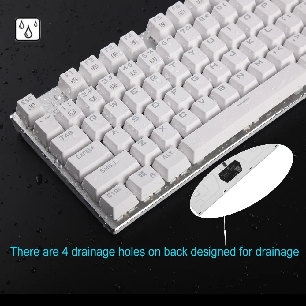 Z 88 RGB Механическая игровая клавиатура Алюминий Панель Outemu переключатели Anti Ghosting