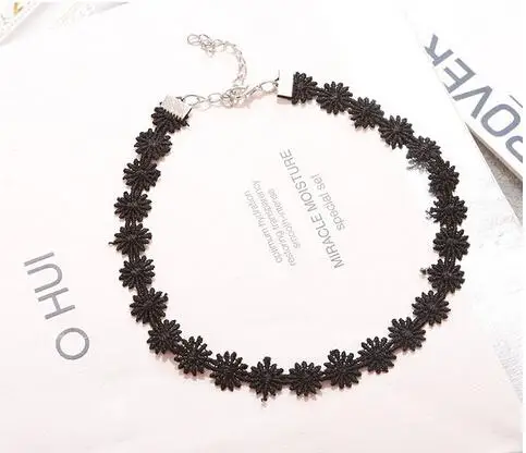 Новинка 2016 модный элегантный черный кружевной чокер для женщин ожерелья и