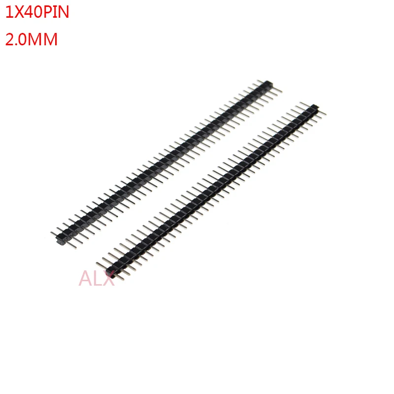20PCS 1X40 PIN Single Row MALE 2.0MM PITCH Header connector Strip 1X40pin 1*40 40P 40PIN black FOR PCB BOARD | Обустройство дома
