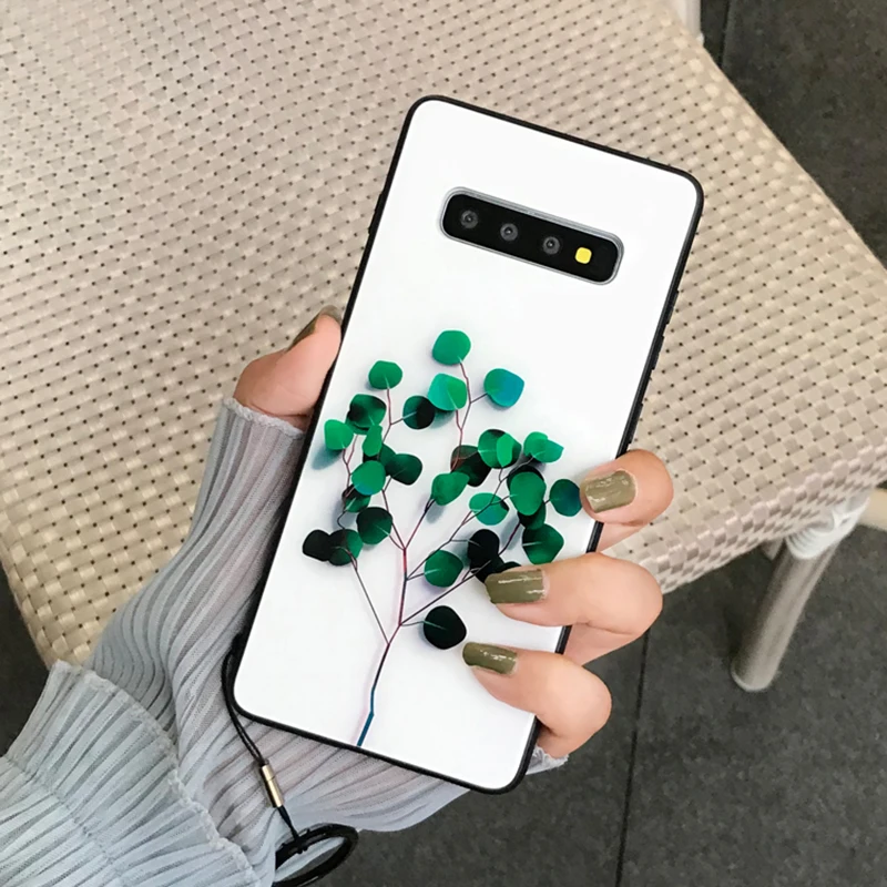 Чехол YHBBCASES для телефона с изображением летних растений листьев цветов Samsung Galaxy S10