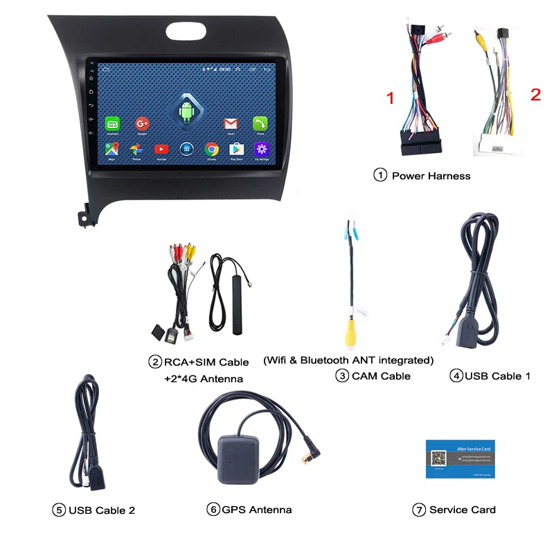 4G Lte All Netcom 10 1 дюймовый HD светодиодный сенсорный экран Android 9 GPS-навигация для
