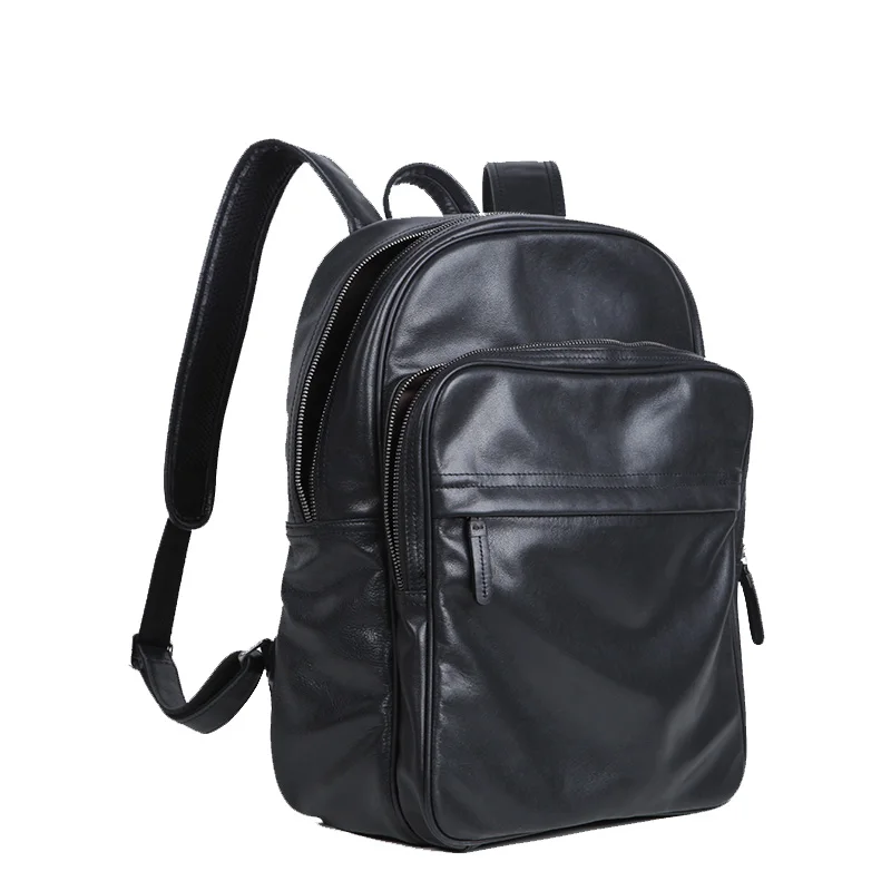 Рюкзак LANSPACE мужской из коровьей кожи модный брендовый функциональный ранец
