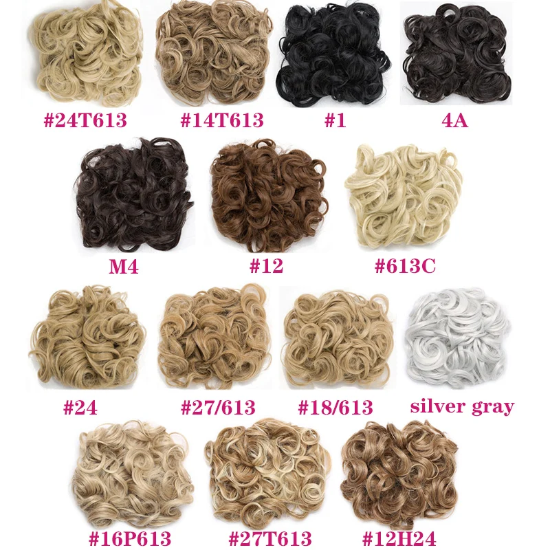 BENEHAIR Synthetic Scrunchy Hair Bun Messy Hair Bun Curly Chignon Hairpiece For Women Hair Combs Clip in Hair Extension Updo
