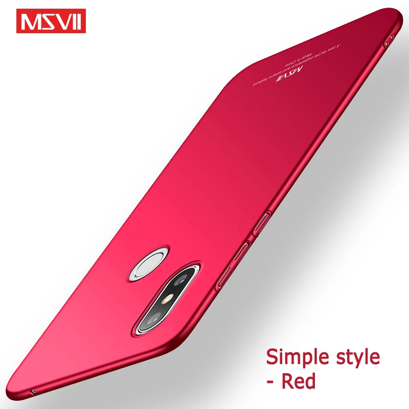 Simple red Чехол Msvii для Xiaomi mi x 3 2s 2 S Чехол тонкие матовые Чехлы Xio mi x 3 mi x3 чехол PC Cover для Xiaomi mi Mix 2 S 2 S mi x2 S Чехол - Цвет: Simple red