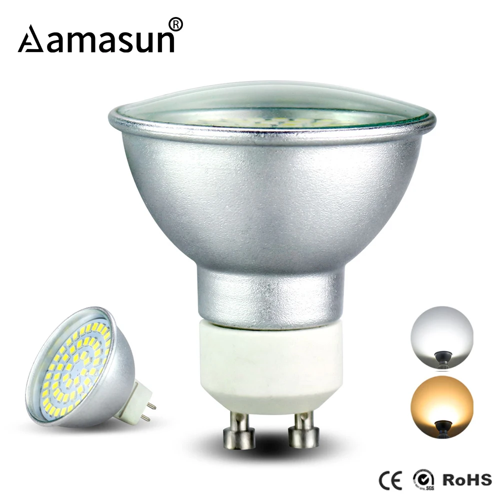 GU10 Светодиодная лампа 220 В 110 MR16 LED 12 лампада Bombillas 36 54 72 светодиода стеклянная