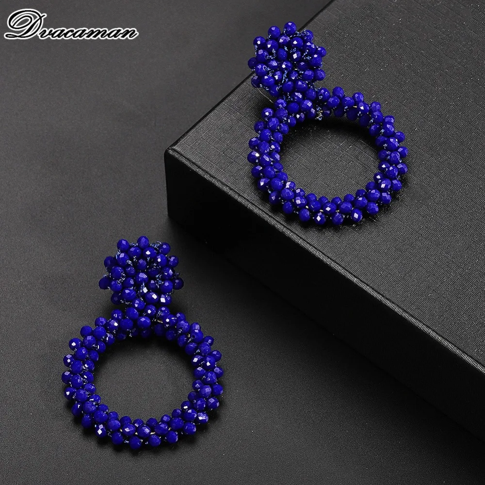 Dvacaman Boho дизайнерские длинные висячие серьги с кисточками для женщин модные полимерные массивные серьги этнические, праздничные ювелирные изделия в подарок