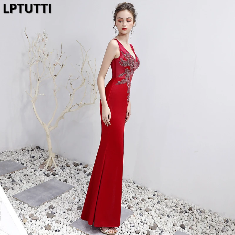 LPTUTTI Beading New For Women Elegant Date Ceremony Party Prom Gown Formal Gala Events Luxury Long Evening Dresses | Свадьбы и