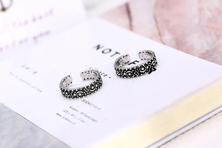 Женское кольцо из серебра 925 пробы с Луной и звездами|jewelry ring|jewelry ring moldjewelry display |