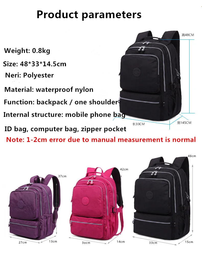 Женский рюкзак Kipled Mochila Mujer Escolar Feminina, школьный рюкзак для девочки-подростка, нейлоновые Водонепроницаемые рюкзаки для женщин