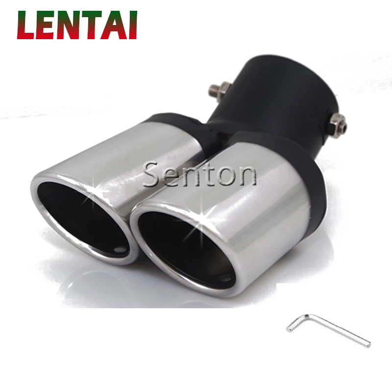 

Car Twins Rear Exhaust Muffler Tail Pipe Throat Muffler Tip Modification For Kia Rio 2012 2013 2014 2015 Soul Forte Accessories