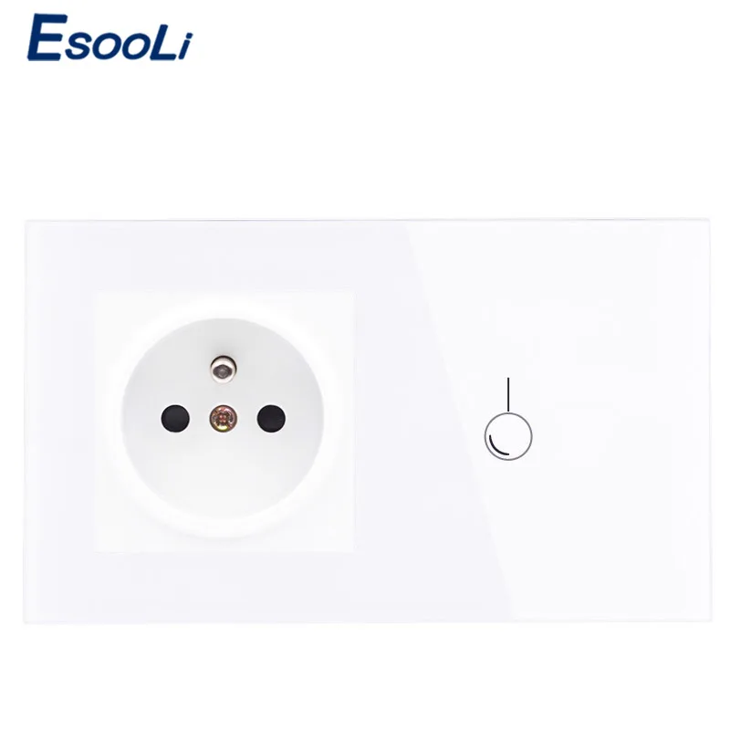 Настенный выключатель Esooli французский стандарт 16 А розетка и 1 банда сторонний