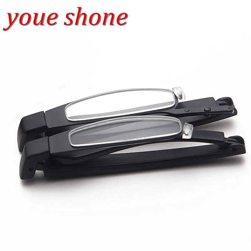 Youe shone, металлическая оправа, пластиковые дужки, очки, тонкие складные очки для чтения, кожаный чехол