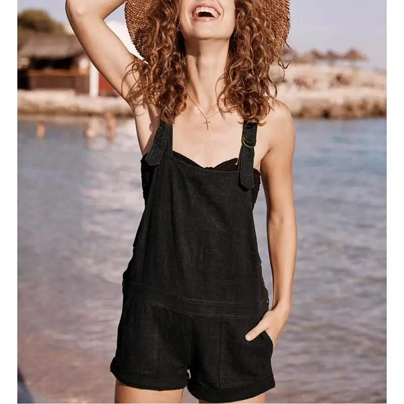 2018 новые женские комбинезоны широкие брюки Спортивные Повседневные хлопковые