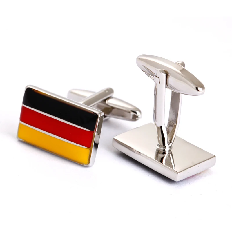 Men Jewelry Cufflinks Series Of Three Colors Square Shape Men's Shirts World National Flag Cuff Link | Украшения и аксессуары