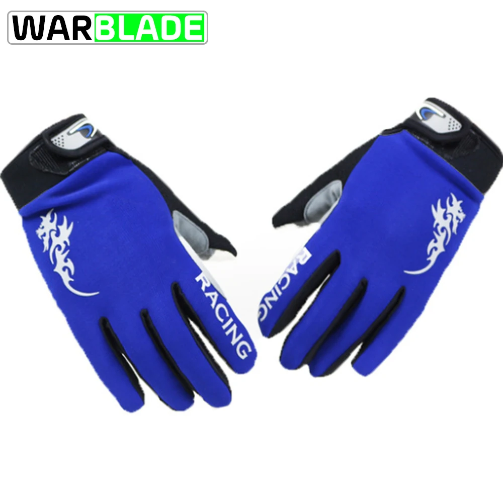 3 blue WarBLade Новые мужские перчатки с полным пальцем противоскользящие ветрозащитные теплые сенсорные перчатки дышащие зимние мужские женские черные перчатки - Цвет: 3 blue