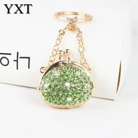 lovely lady vintage handbag green crystal charm purse handbag car key keyring keychain party wedding birthday gift
