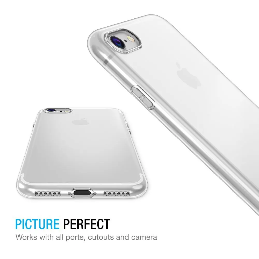 Ультратонкий чехол для iPhone XR XS MAX SE 5 4 4S 6 S 7 8 x Plus iPod iPod6 Apple Slim Fit ТПУ резиновый гибкий