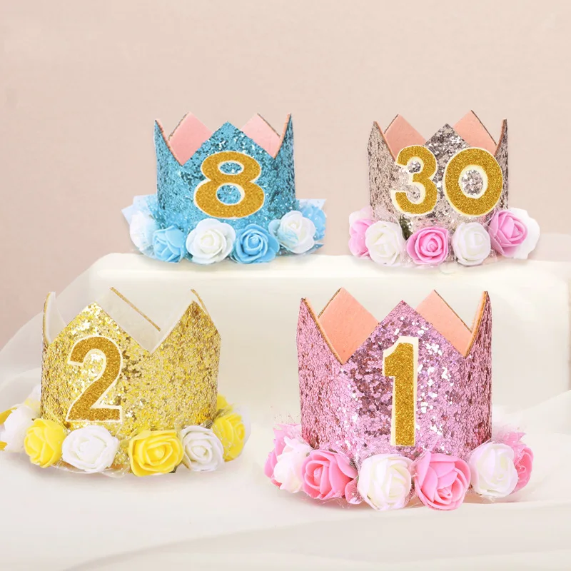 День рождения для мальчиков и девочек шапки декоративная крышка один первый