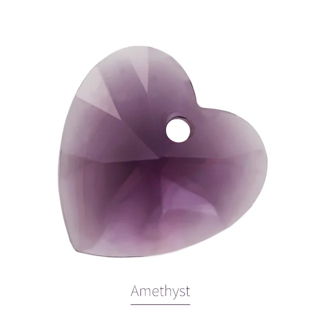 amethyst color K9 стекло кристалл 6228# XILION сердце кулон высокое качество Стразы бусины для рукоделия ювелирных изделий - Цвет: amethyst color