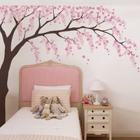 baby girls room wall decal cherry blossom tree art decor vinyl stickers leaves tree wall decals for nursery wall decoration