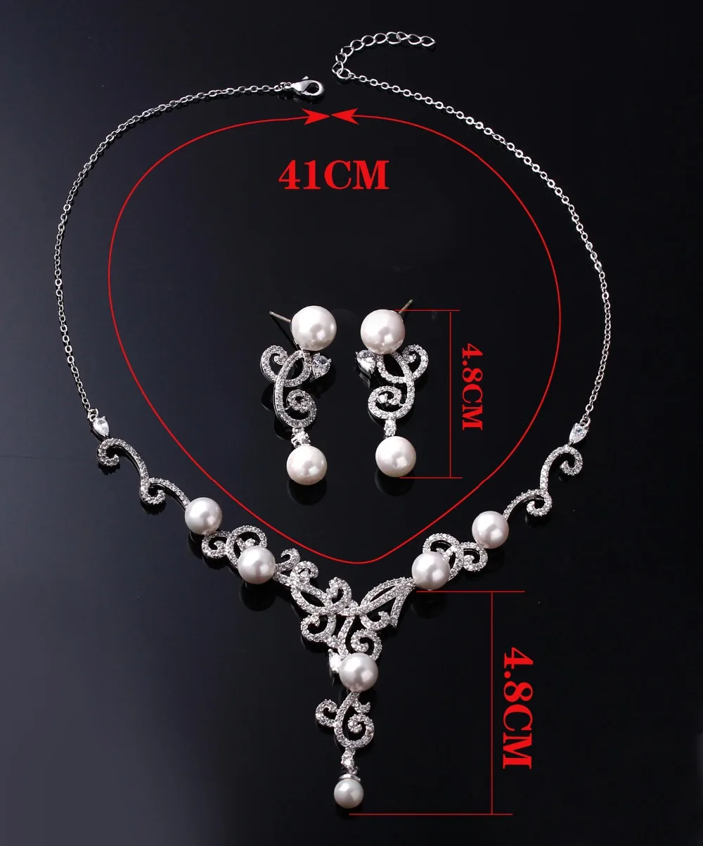 Band New Necklace Earrings Sets Setting with Cubic Zirconia Cadmium Free Statement jewelry set | Украшения и аксессуары