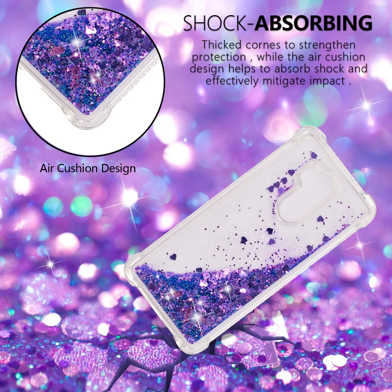 

Anti-knock Glitter Quicksand Phone Soft Silicone Case Cover Hull Shell Coque Fundas for LG G7 ThinQ K8 2018 EU Stylo 4 Q Stylus