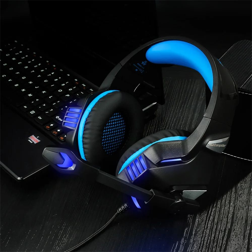 FELYBY стерео игровая гарнитура для PS4 Xbox One с шумоизоляцией микрофон и светодиодный светильник наушники для ноутбука ПК планшет iMac psp