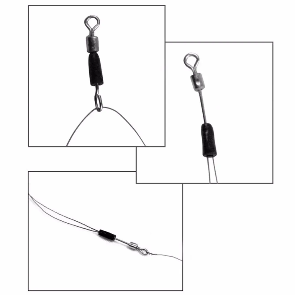 Рыболовный крючок 30 шт. шаровой подшипник вращающиеся твердые кольца Быстрый