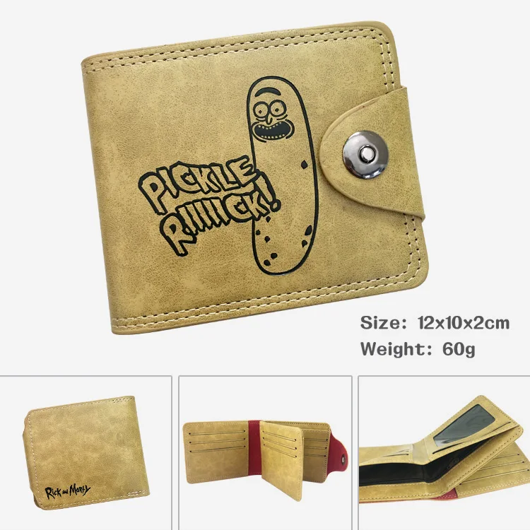 Мужской кошелек Rick and marty Pickle Rick/Dragon Ball Z, высокое качество, короткий кошелек, сумки для денег, держатель для карт, кожзам, кошелек, подарок