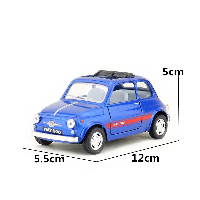 Игрушки для автомобиля из 1:24 сплава имитирующие две открытые двери Fiat 500