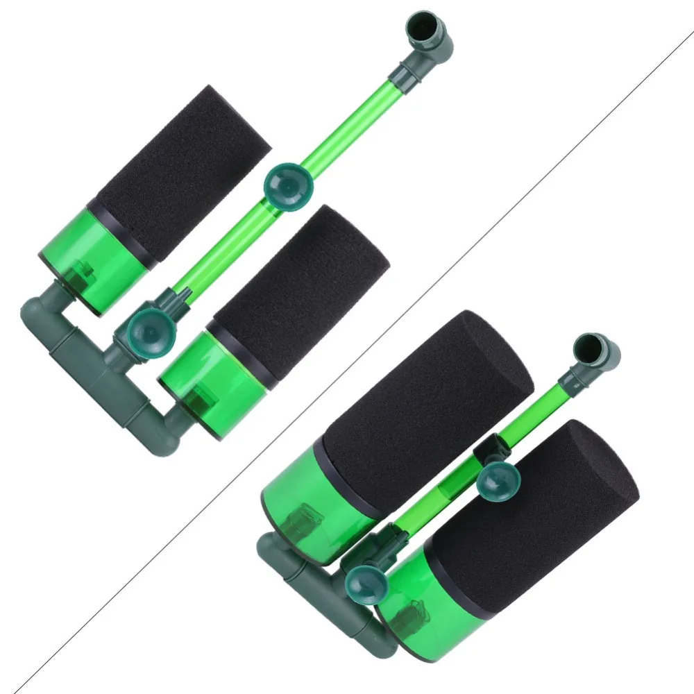 2 типа аквариума с двойной головкой Биохимический губчатый Поролоновый фильтр