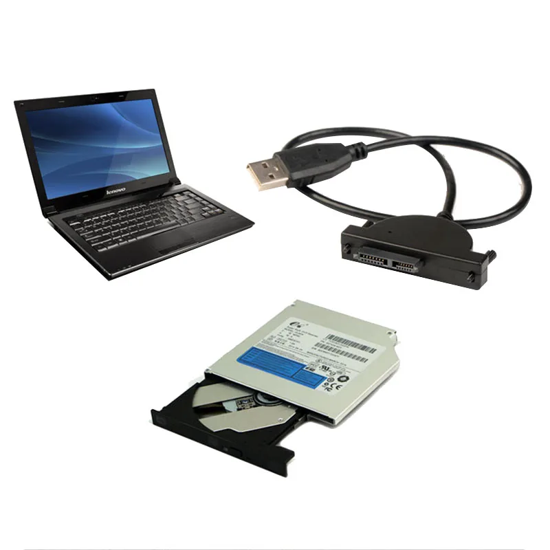 USB 2 0 до 7 + 6 PIN SATA CD ROM оптический привод адаптер кабель для ноутбука компьютера HSJ 19|